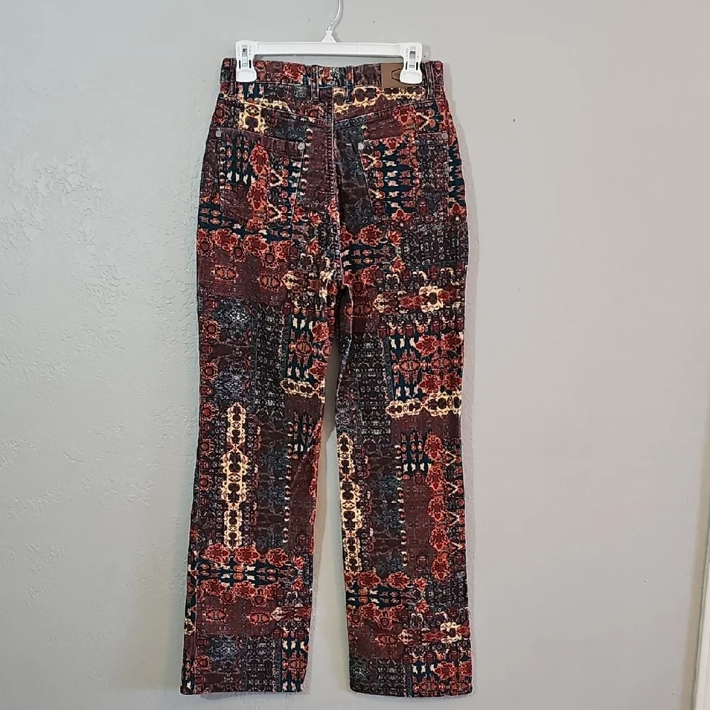 RVCA Groove High Rise Casual Corduroy Pants Multicolor Womens Size 27 Wide Leg - Picture 7 of 9